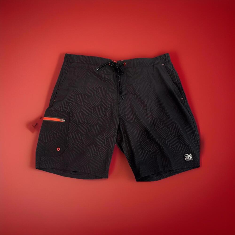 ZeroXposur Men's XL Black Swim Trunks Stretch Fabric Comfort Lined